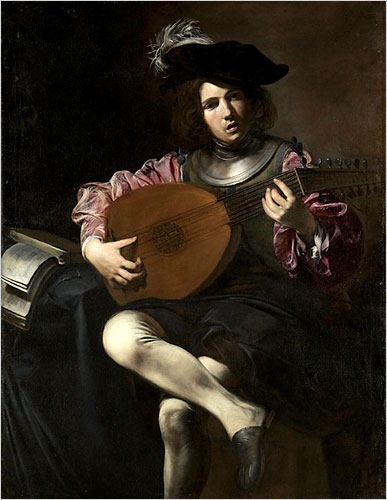 A Lute Player ca. 1626 by Valentin de Boulogne (1591-1632)  The Metropolitan Museum of Art NY